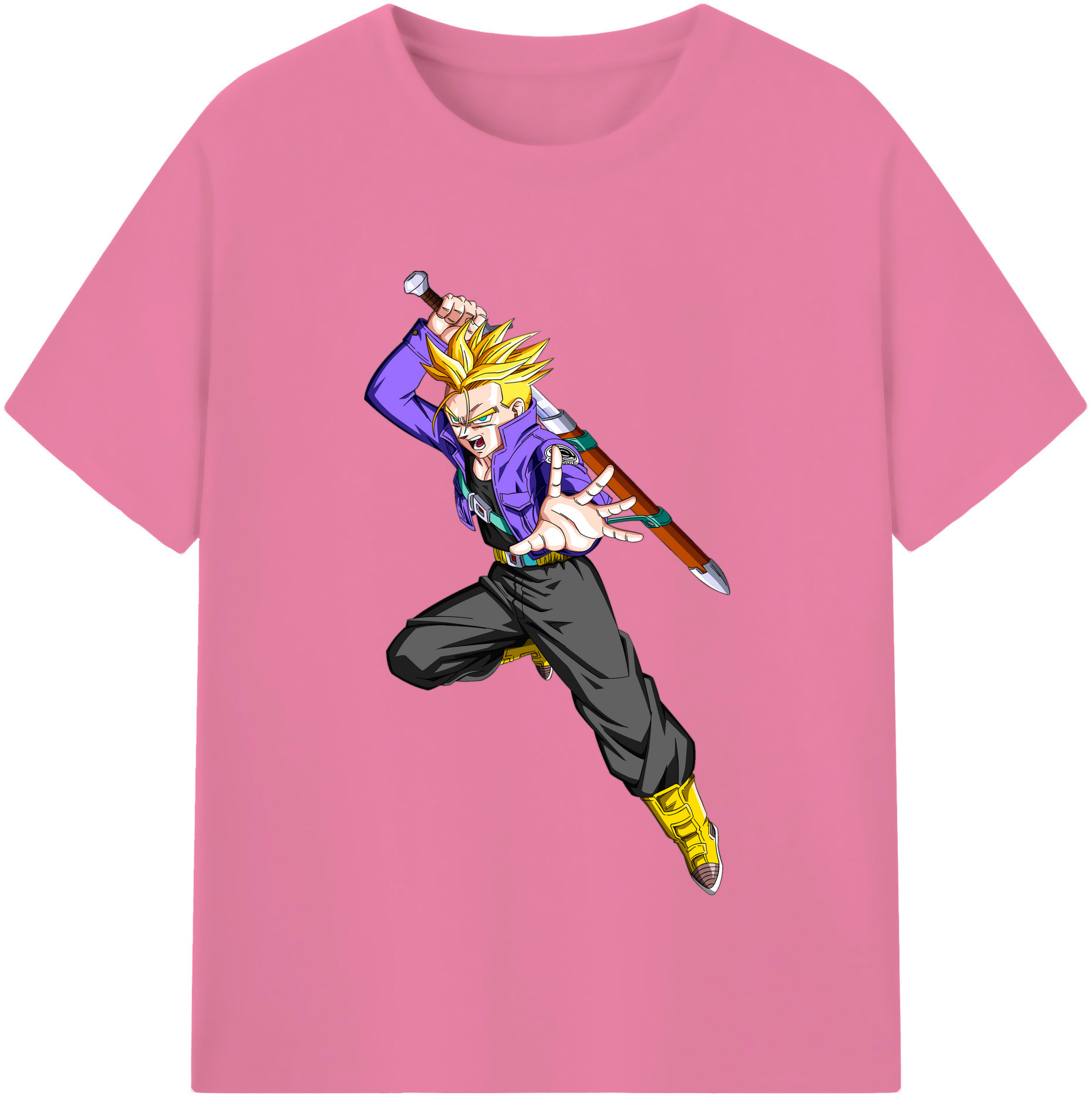 （画像用） ドラゴンボール トランクス（Torankusu）DRAGON BALL Trunks 綿100％半袖Tシャツ（フロントプリント）